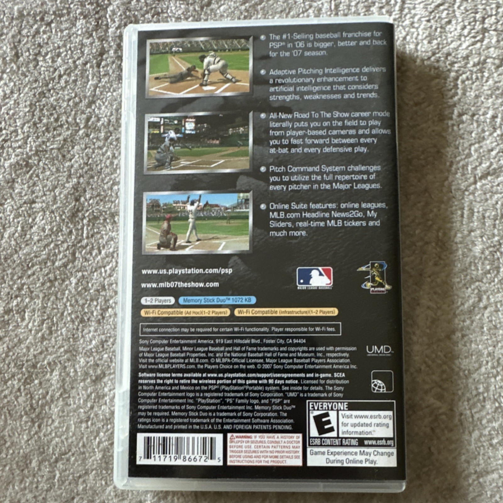 Sony MLB 07 The Show PSP Complete with Manual, Multiplayer, Online Playability