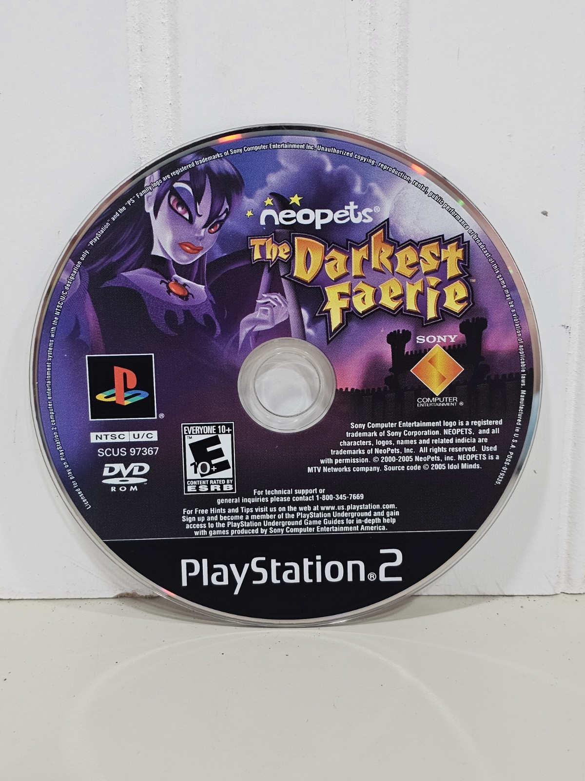 Neopets: The Darkest Faerie (PS2, 2005) Tested Working Good Clean