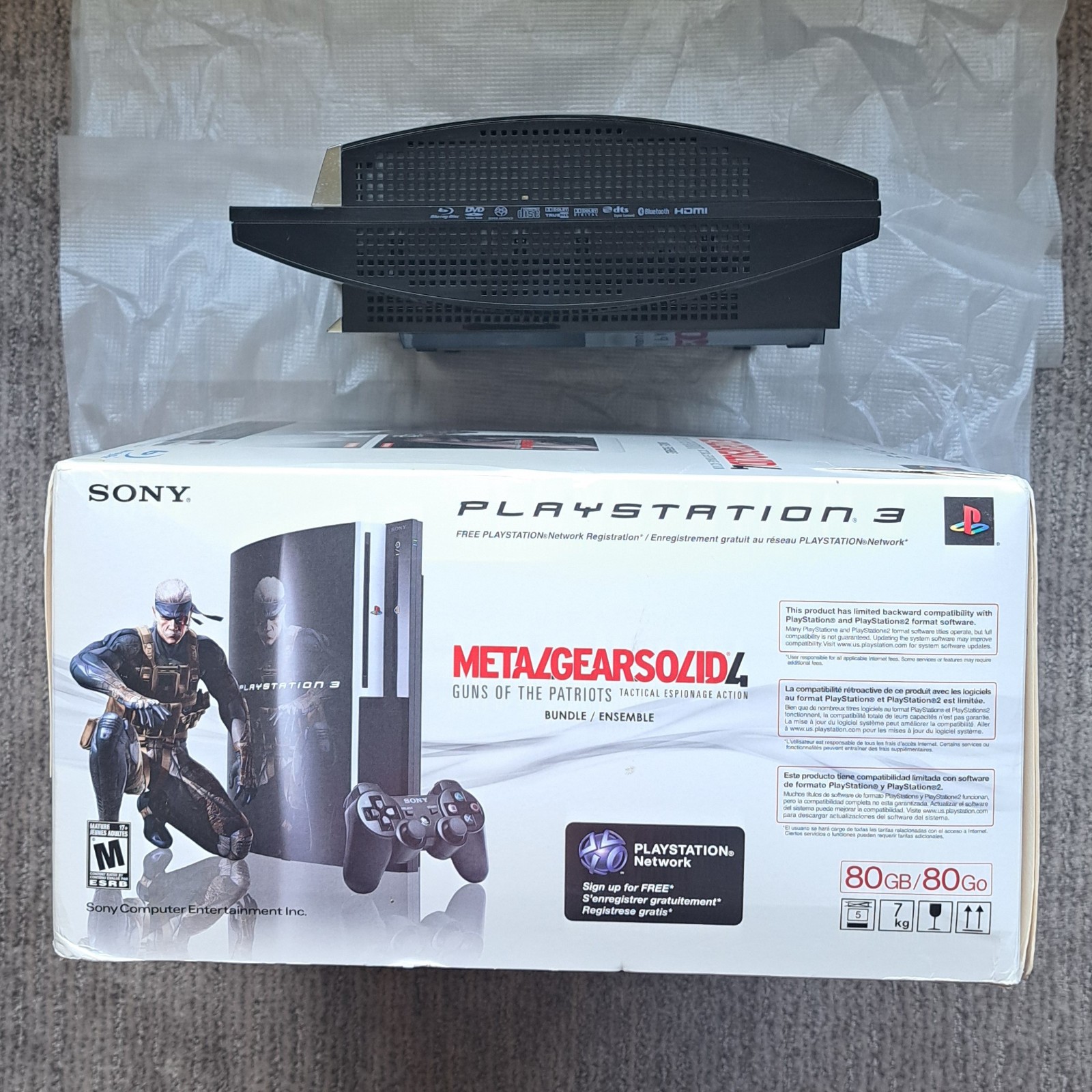 ✅ Sony PlayStation 3 80GB Console PS3 Bundle CECHE01 Backwards Compatible w/ Box
