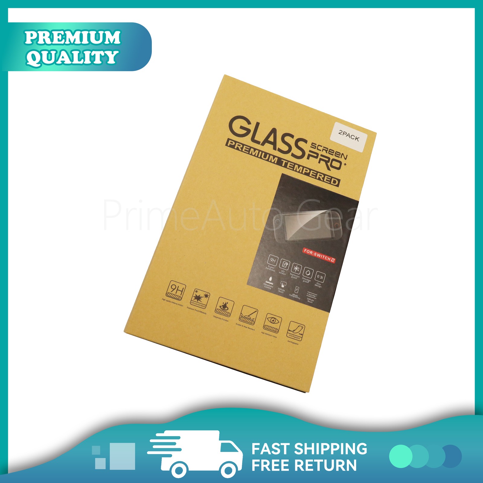NEW 2x For 2025 Nintendo Switch 2 Tempered Glass Clear Film Screen Protector