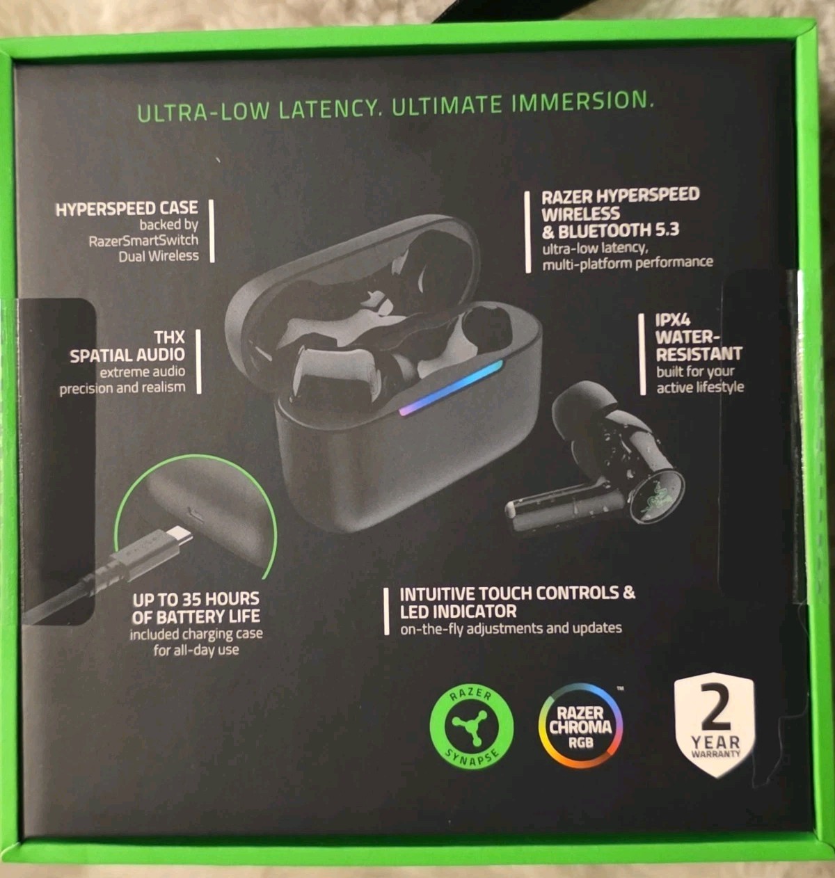 Razer – Hammerhead V3 X HyperSpeed Wireless MultiPlatform In-Ear Gaming Earb…