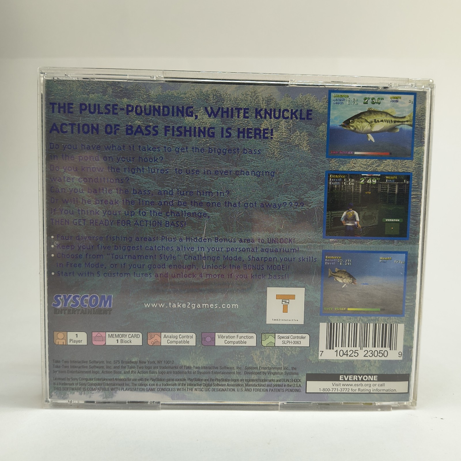 Action Bass Take 2 Interactive Sony Playstation 1 PS CIB