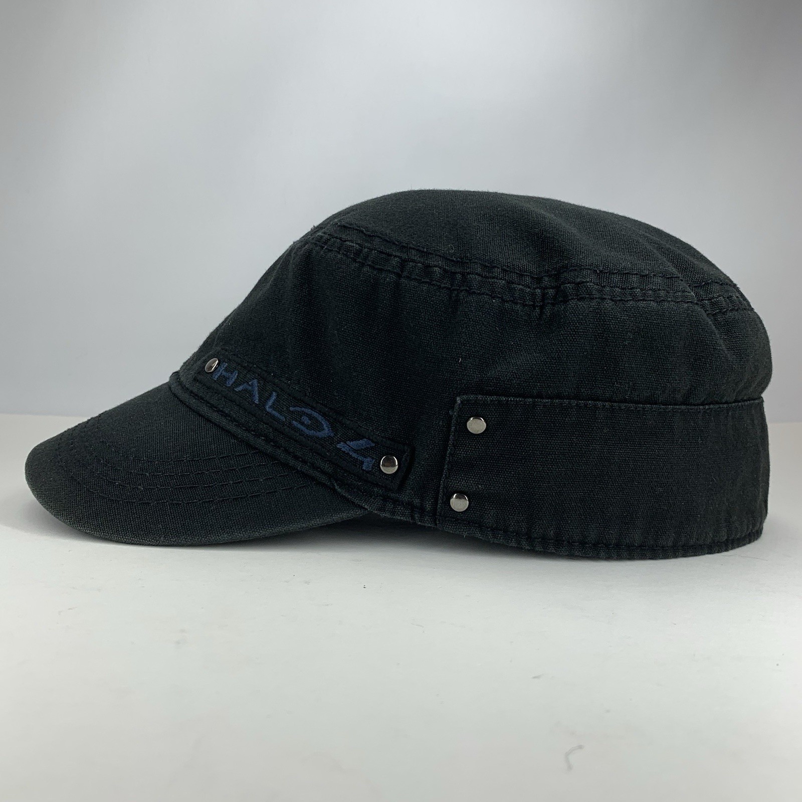 Halo 4 UNSC Hat Small/Med Fitted Black Cadet Cap 2012 Microsoft