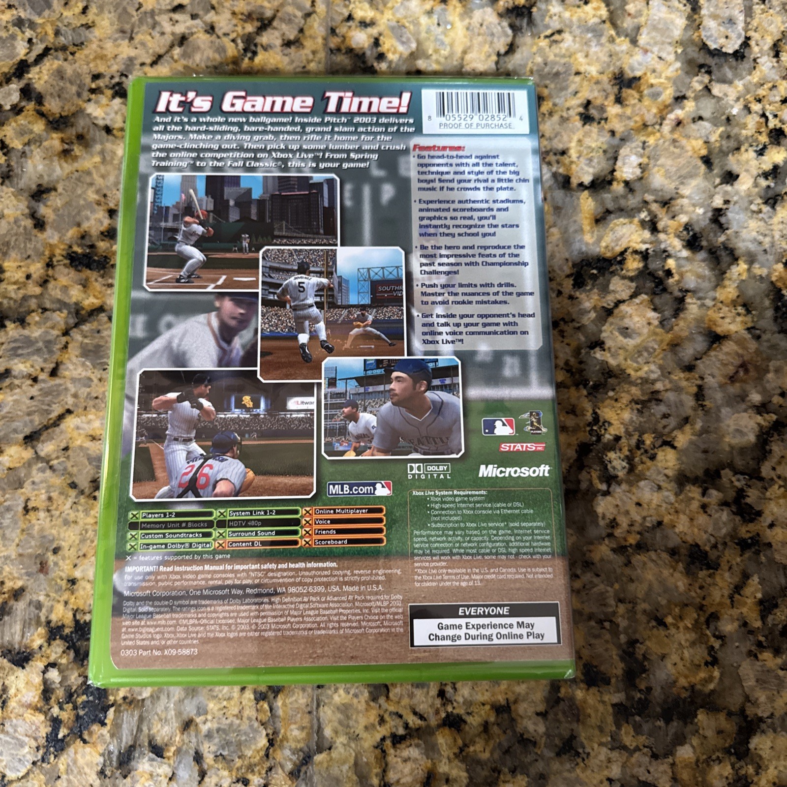 MLB Inside Pitch 2003 (Microsoft Xbox, 2003) New/Sealed