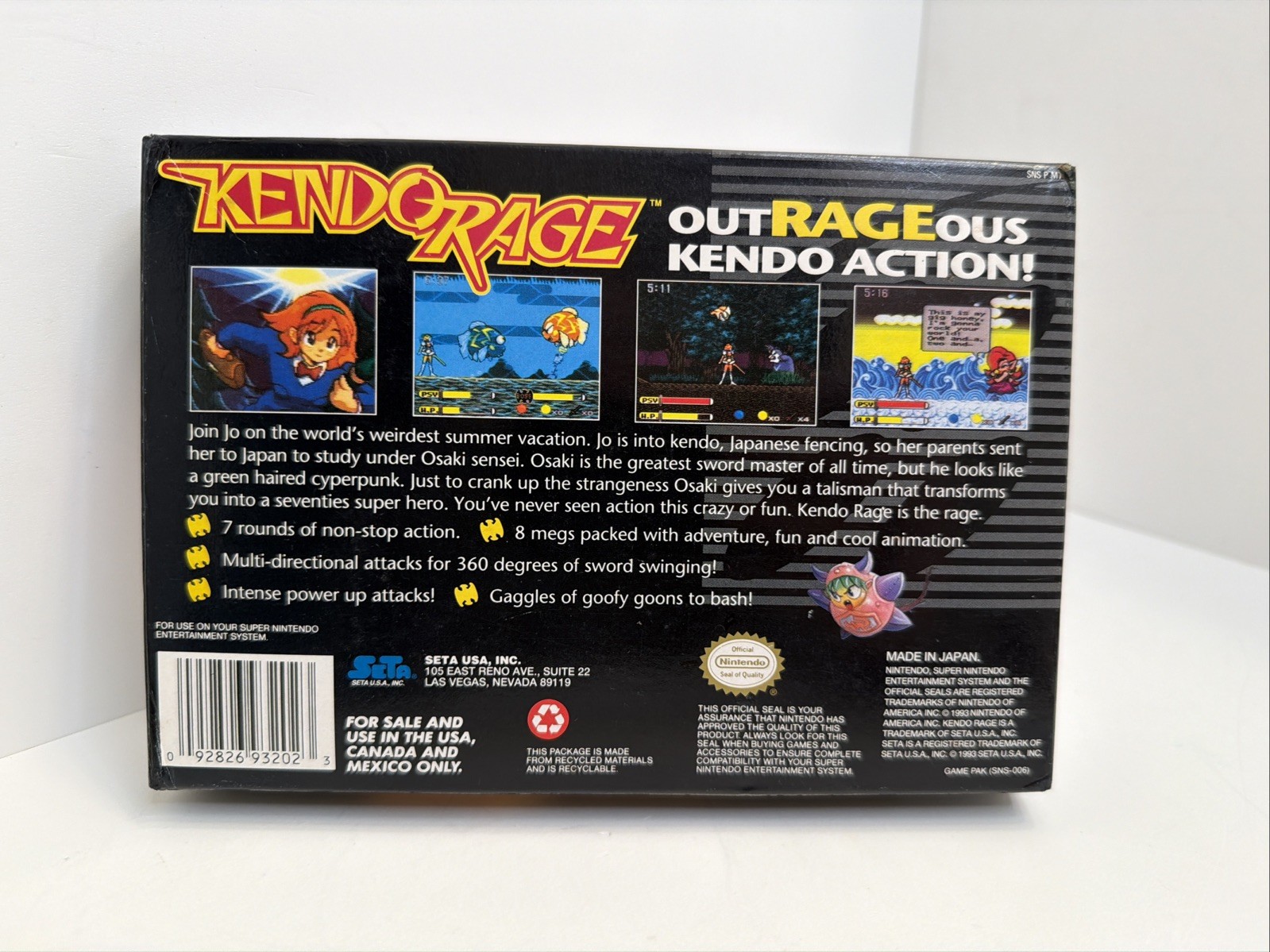 Kendo Rage SNES Super Nintendo Game CIB Complete VGC +Poster!