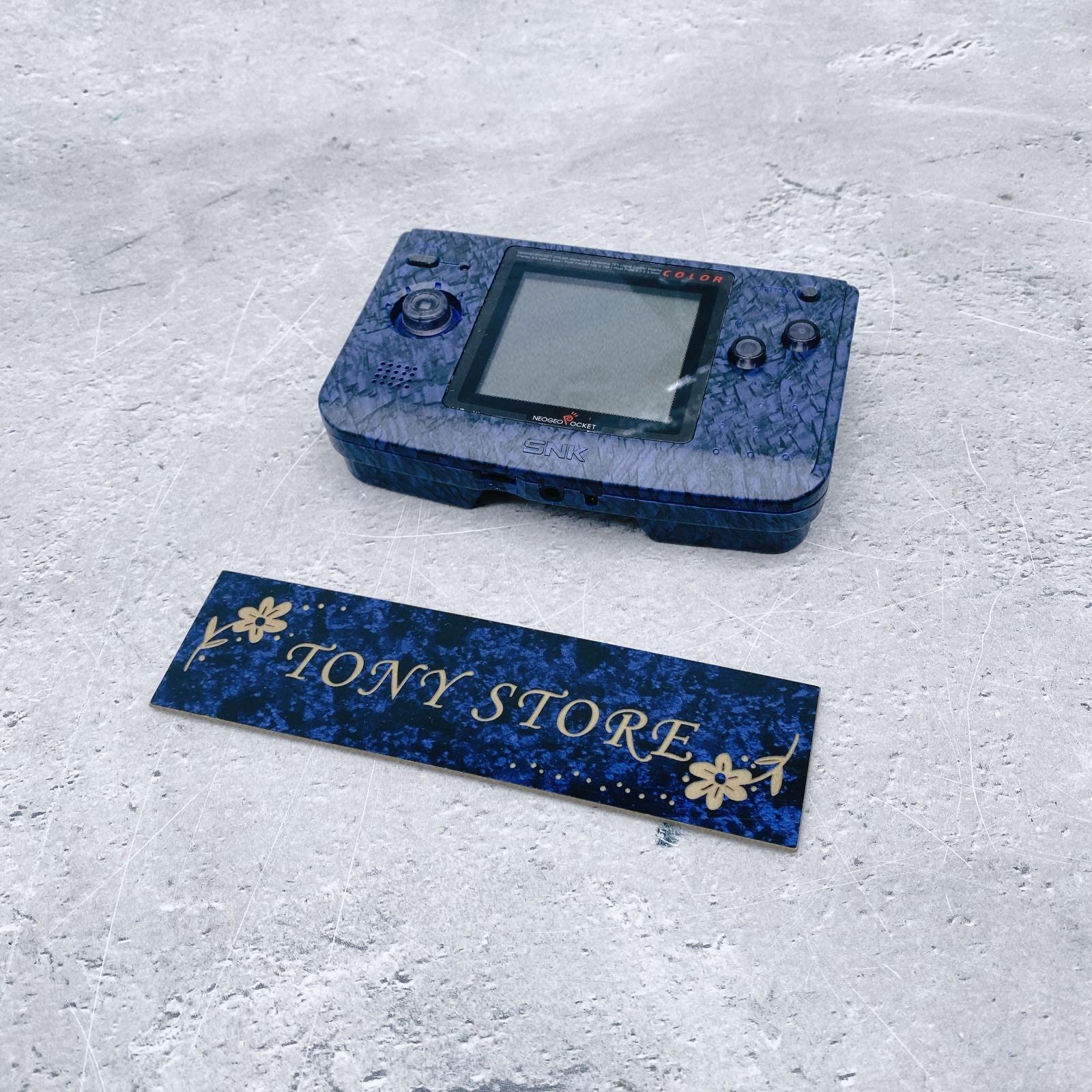 SNK Neo Geo Pocket Color Stone Blue Game Console 1998 Handheld System Japan