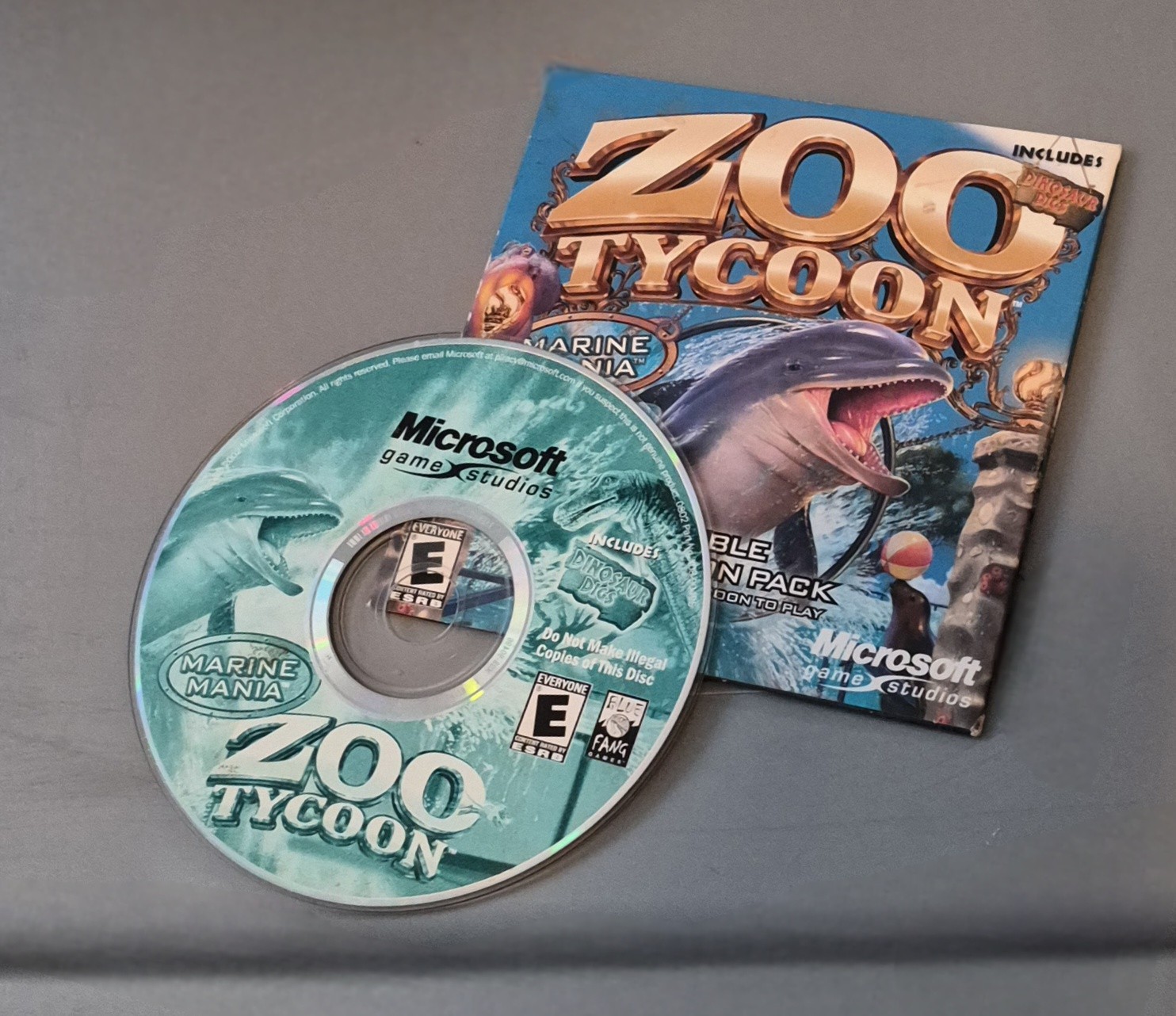 Zoo Tycoon Marine Mania Double Expansion Pack PC CD-ROM Dinosaur Digs Pre-owned