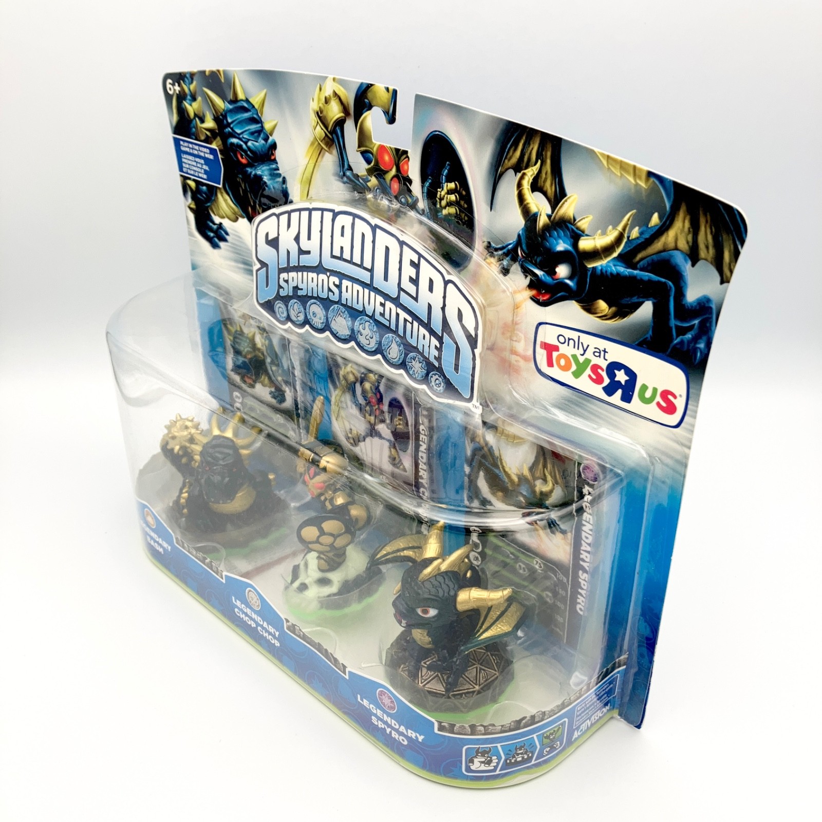 Skylanders Spyros Adventure Legendary Figures 3 Pack Bash Chop Chop Spyro NEW