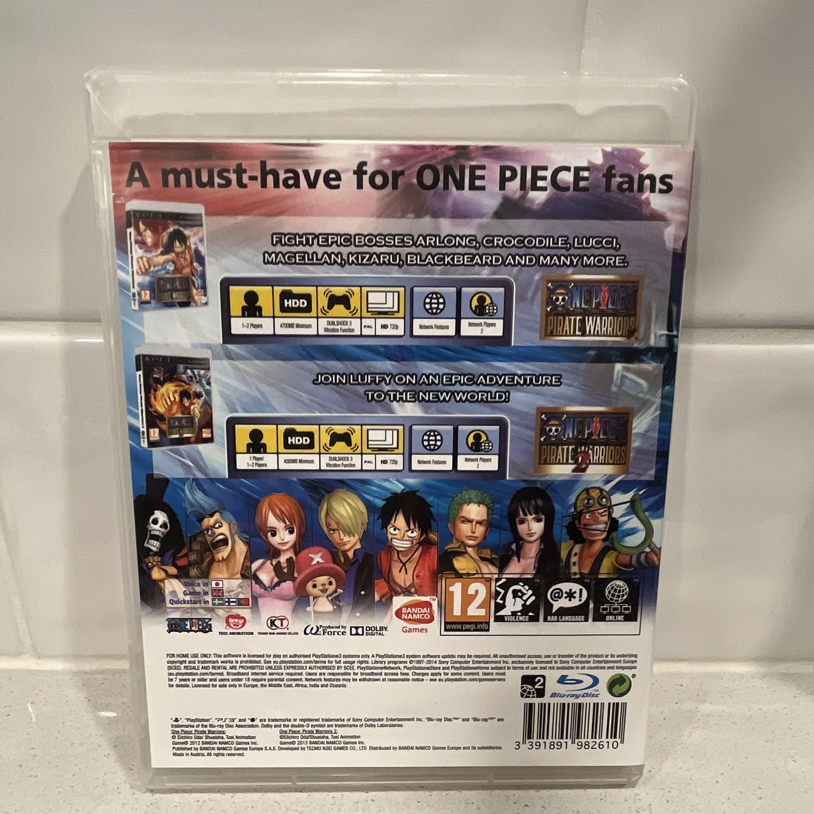 One Piece Pirate Warriors 1+2 CIB PS3 PAL (English Cover Art) US Seller