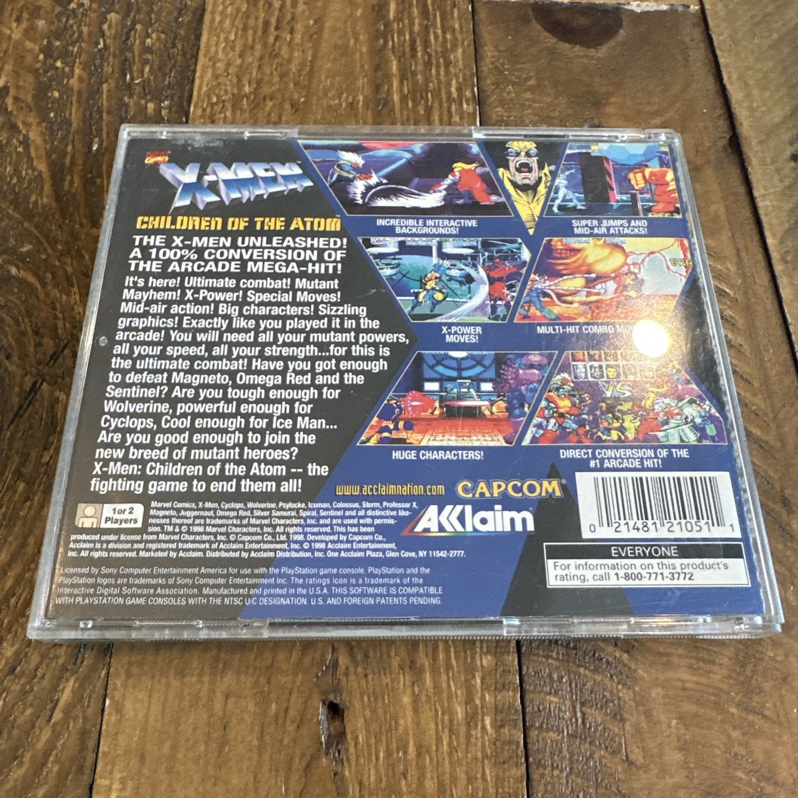X-Men: Children of the Atom Sony PlayStation 1, 1998, Complete Edition