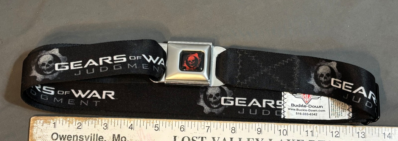 28″ Buckle-Down GEARS OF WAR JUDGEMENT Seat Belt Buckle 2012 2013