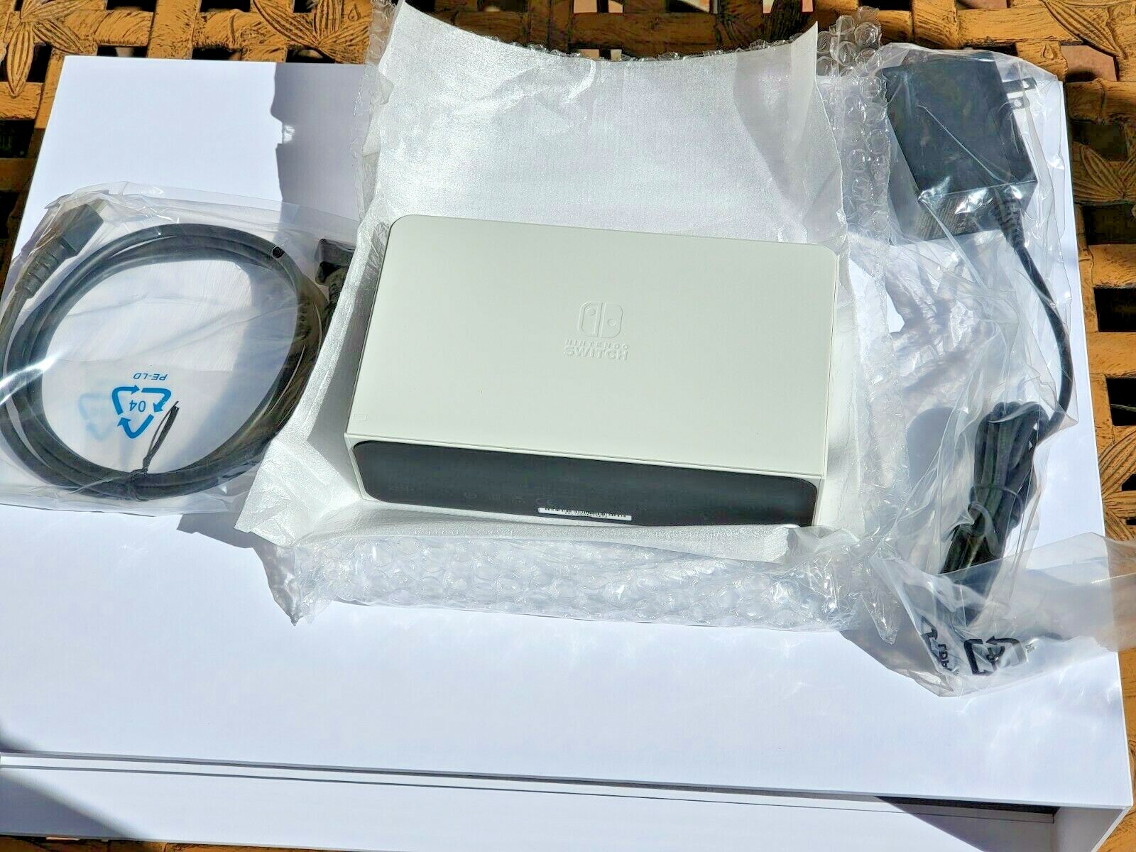 NEW WHITE OLED DOCK CABLE ONLY To Connect Another TV The Nintendo Switch Console