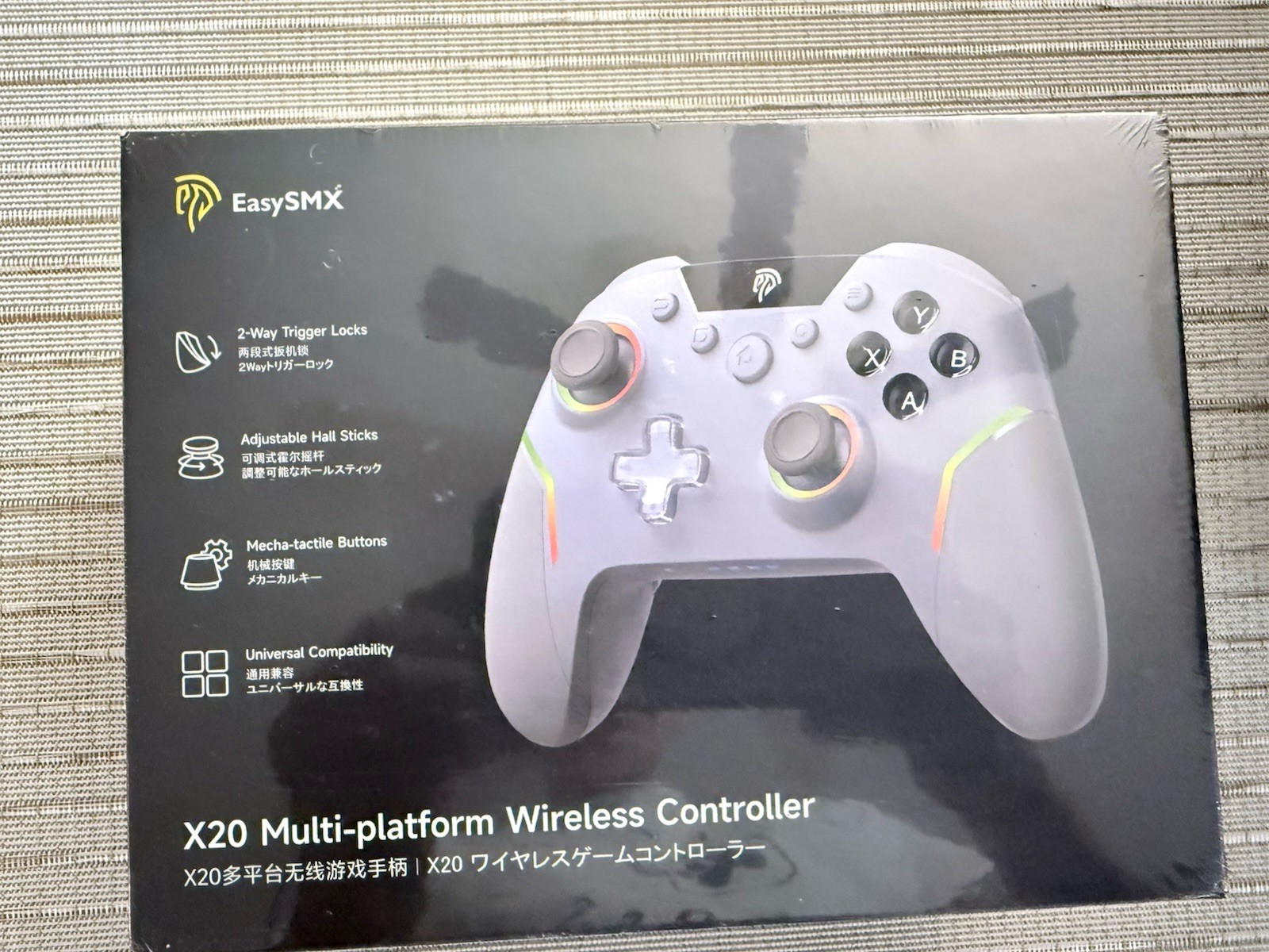 EasySMX X20 White Wireless Controller PC/Switch/iOS/Android RGB, Paddles