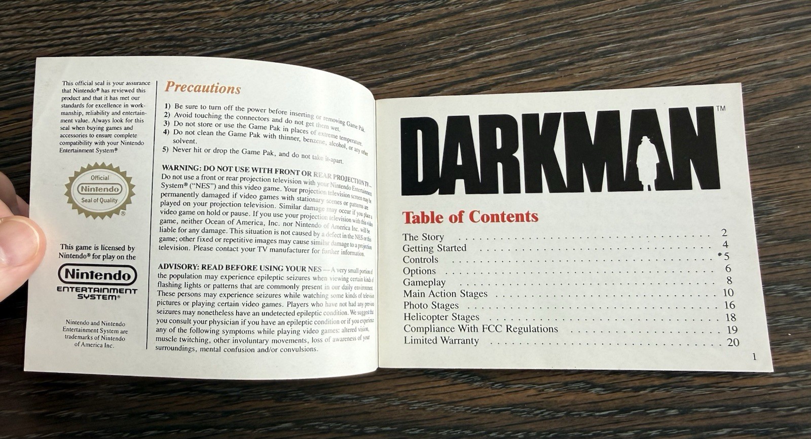 Darkman MANUAL ONLY (Nintendo, NES 1991) Combine Shipping on Multiple HTF 🔥