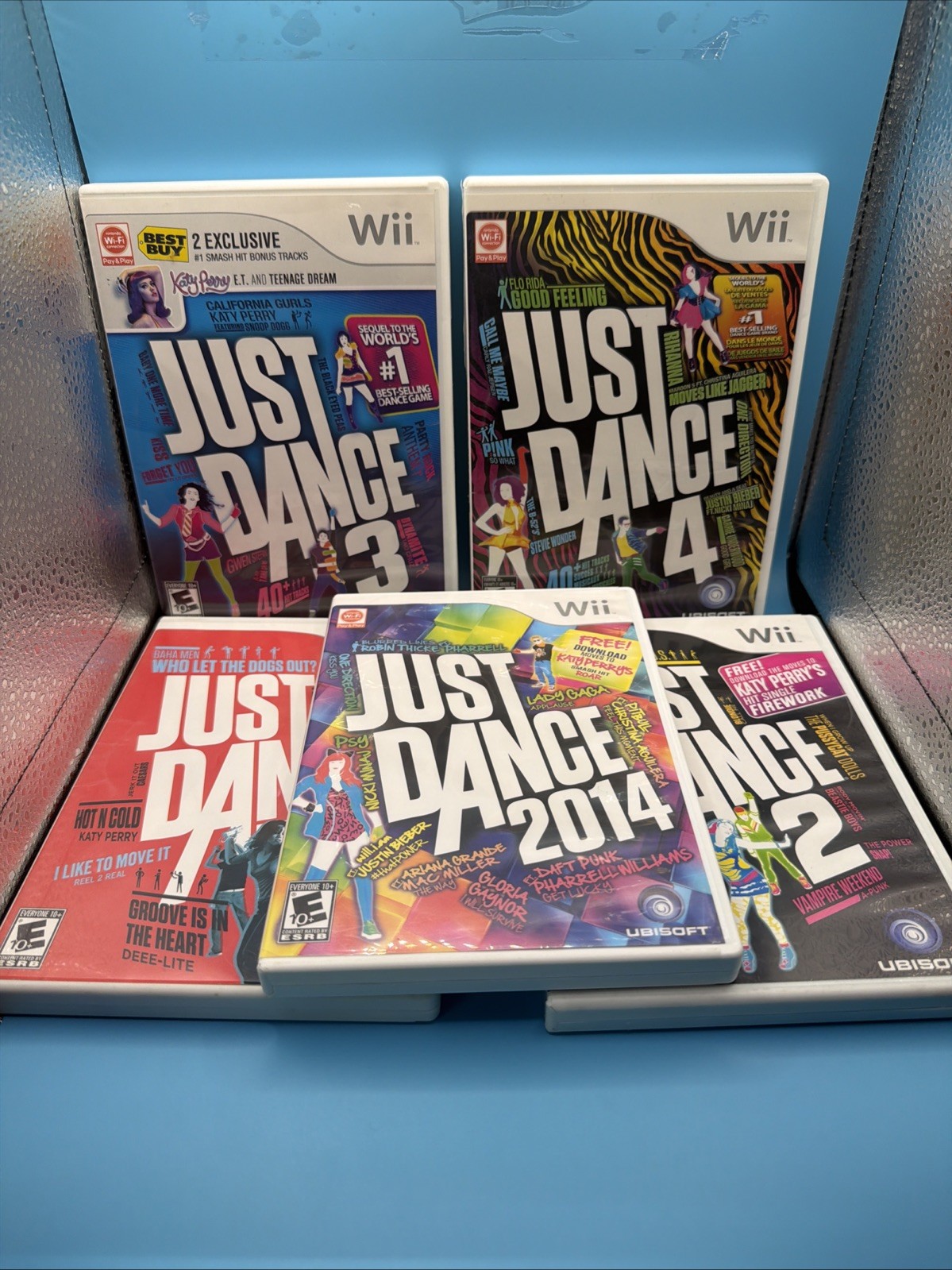 Nintendo Wii Just Dance 1 Through 2014Complete CIB Tested And Working Lot Of 5