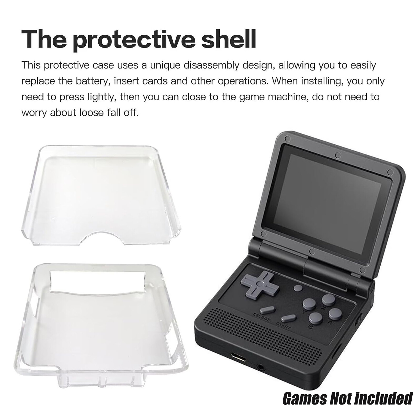 Hard Clear Plastic Case Cover Protector For Nintendo Game Boy Advance SP GBA SP!
