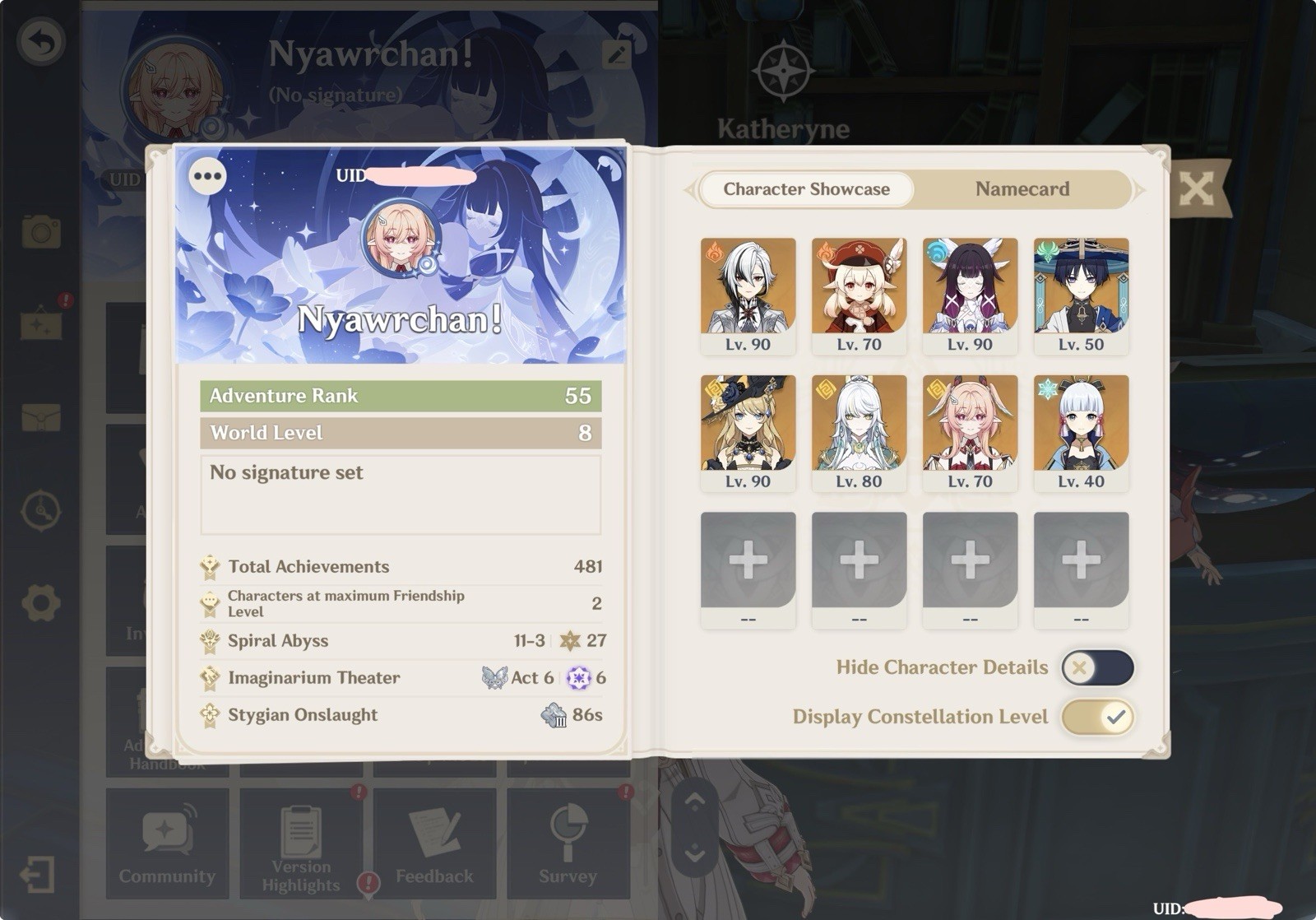 Europe Server AR 55 Account (Zibai Premium, Arlecchino, etc) MSG BEFORE BUYING!!