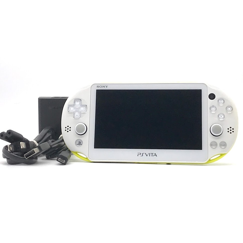 SONY PS Vita PCH-2000 Slim Lime Green White Wi-Fi LCD w/ Charger “Mint”