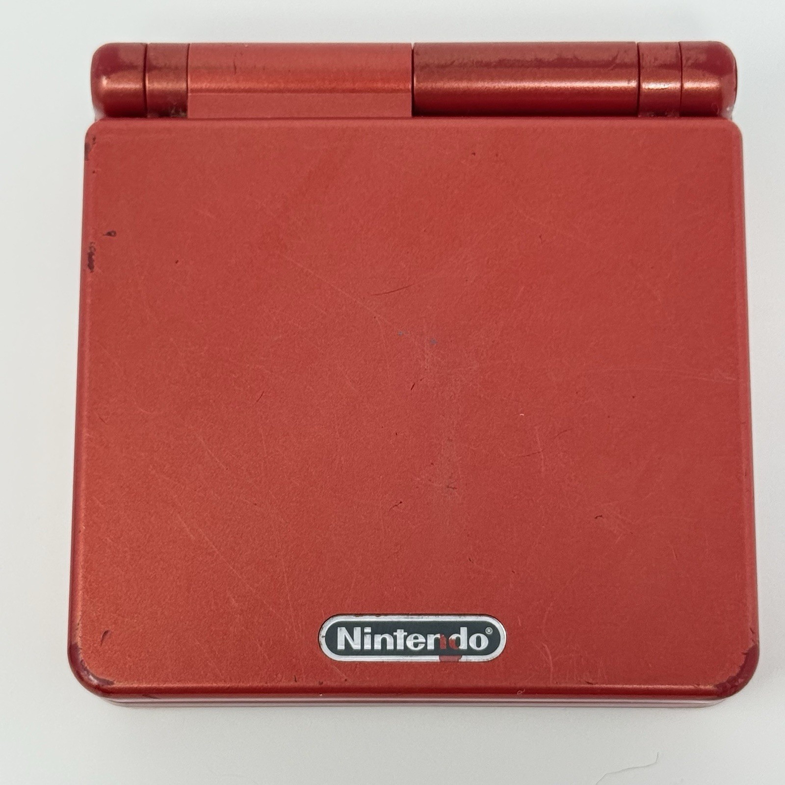 Nintendo Game Boy Advance SP AGS-001 Flame Red Console No Charger Tested
