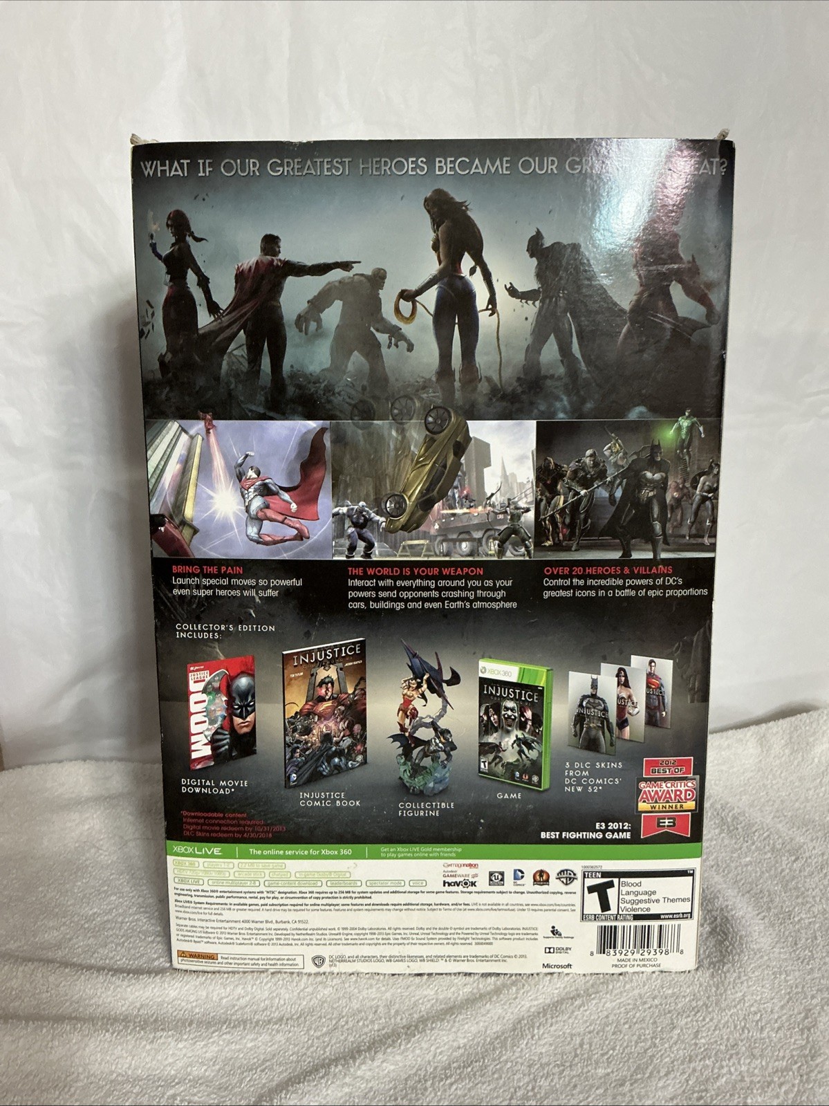 Wonder Woman/Batman Collectible Figurine Injustice Gods Among Us XBOX 360
