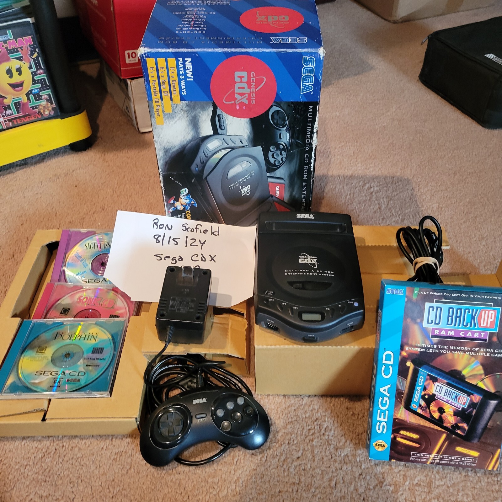 Sega CDX Console! CD Back Up Ram Cart(New) Complete In BOX CLEAN!!