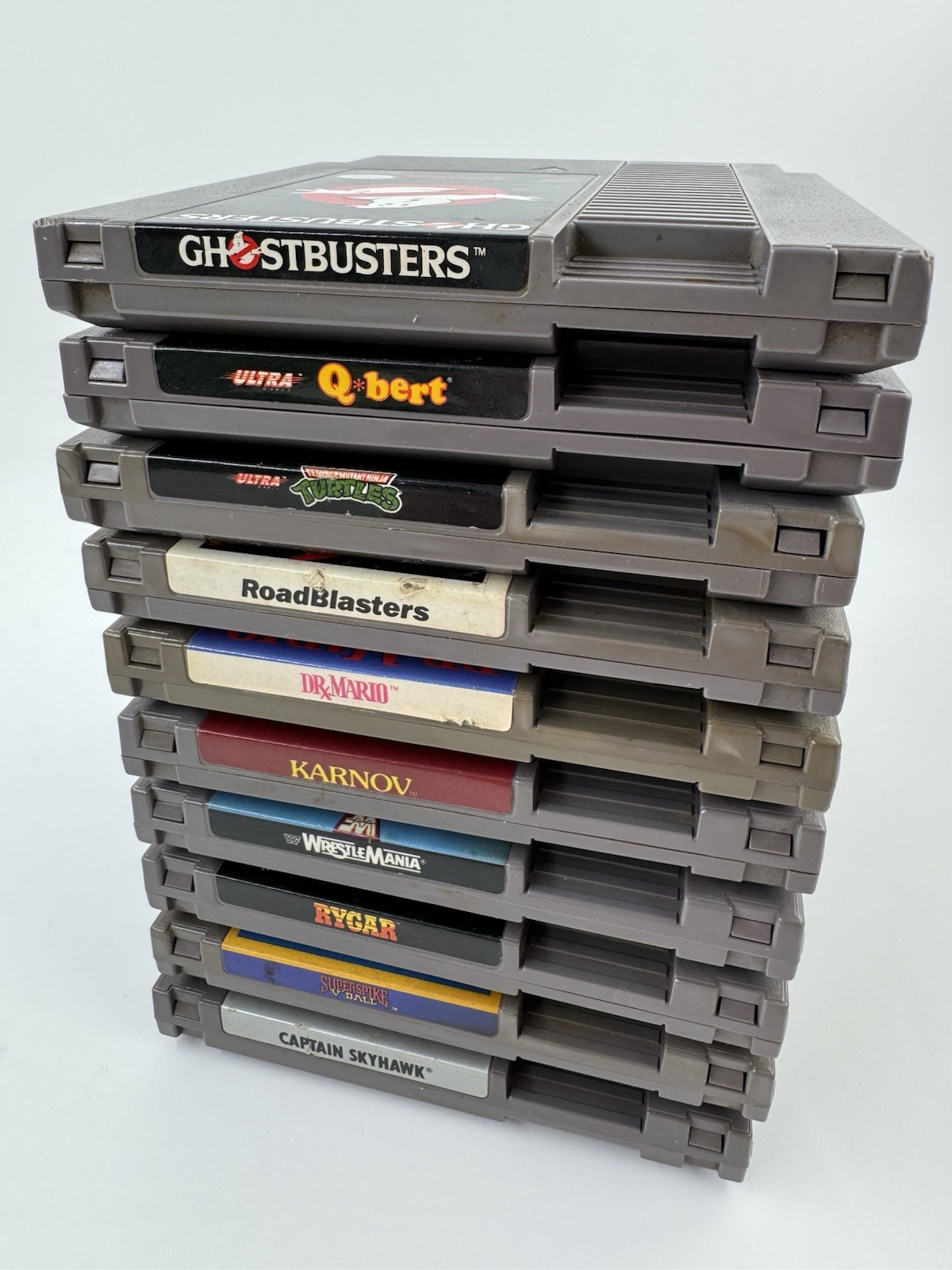 Lot of 10 NES Games | Ghostbusters Dr Mario TMNT WrestleMania | Nintendo