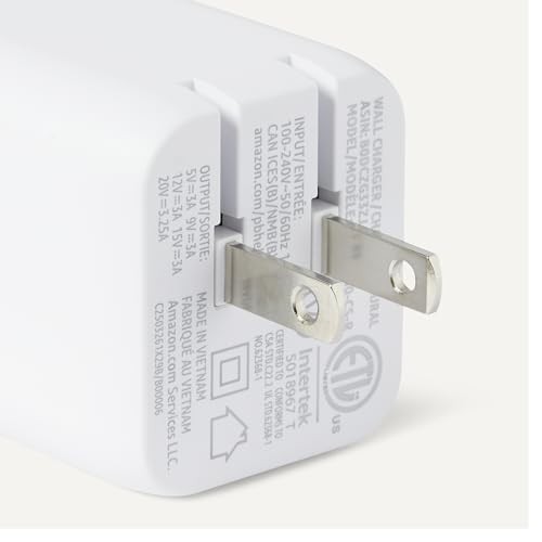 65W Fast Charging USB-C Nano GaN Wall Charger, 1-Port PD White 65 W One Port