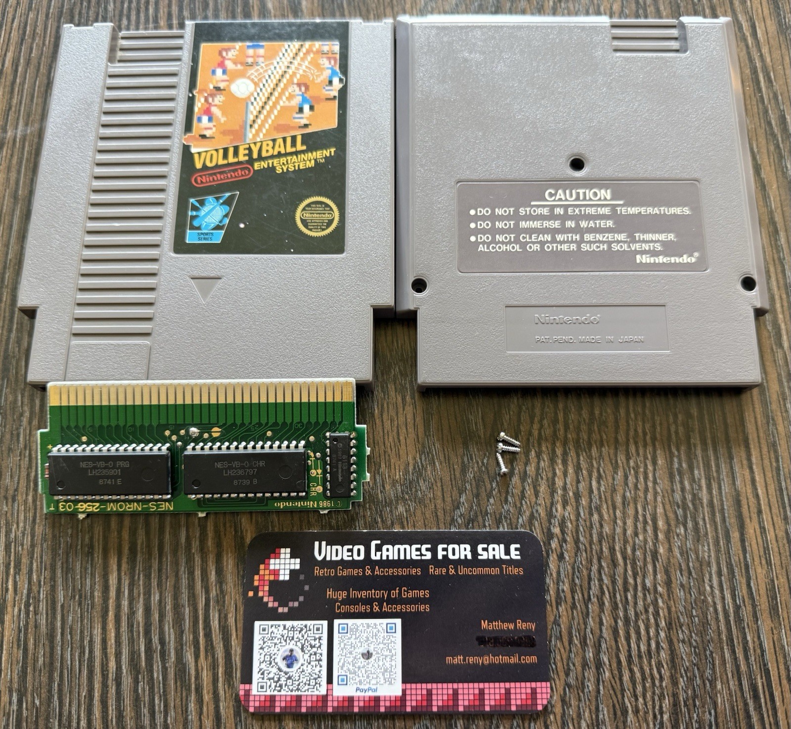 Volleyball 3-Screw Variant CART ONLY (Nintendo, NES 1987) Combine Shipping HTF🔥