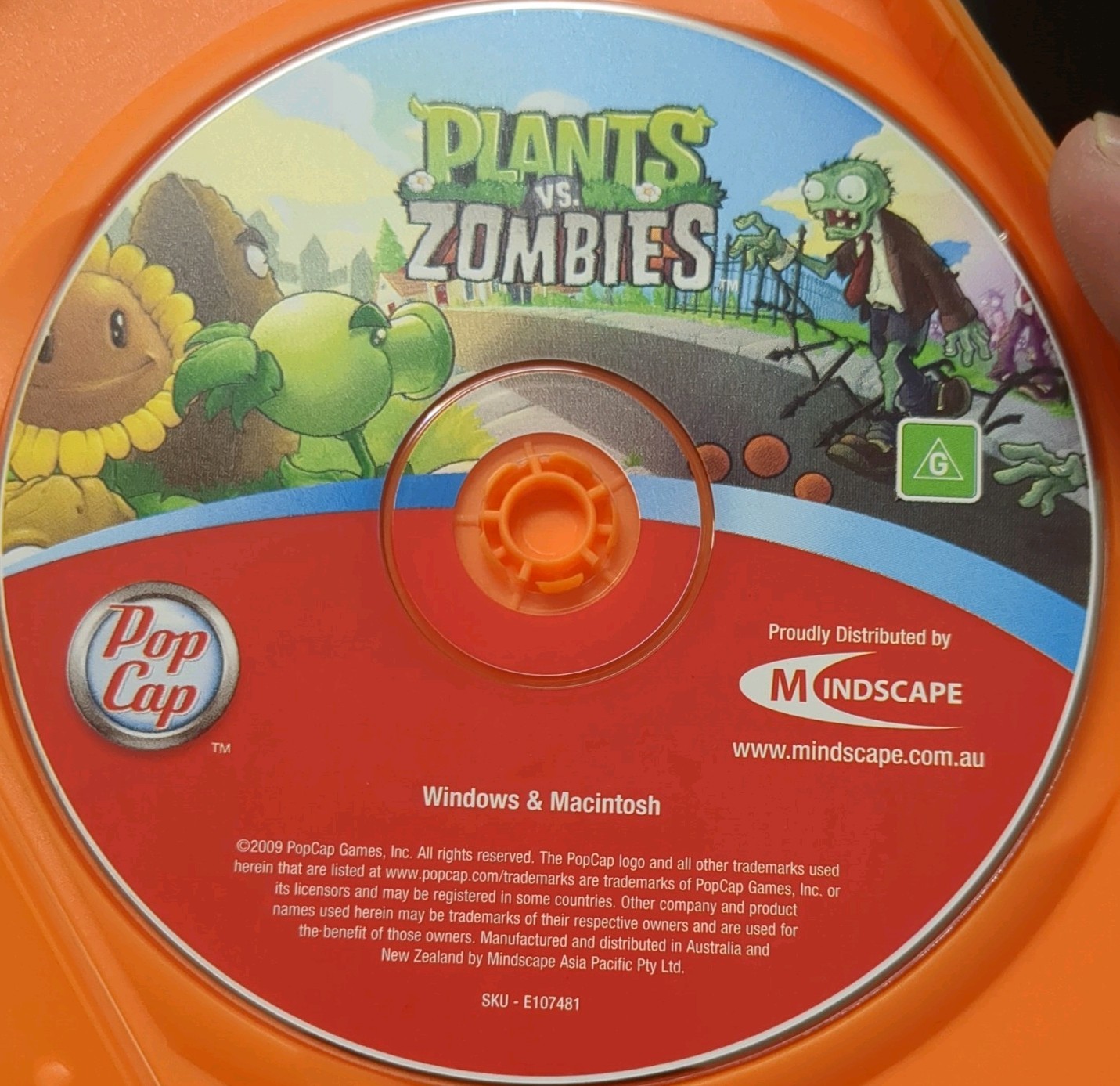 Plants Vs. Zombies – Macintosh & Windows PC (CD-ROM), No Manual, Good Condition
