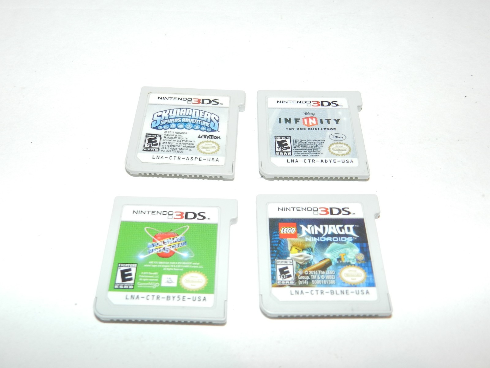 Lot of 4 Nintendo 3DS LEGO Games Lego Ninjago Infinity Skylanders 5th Grade
