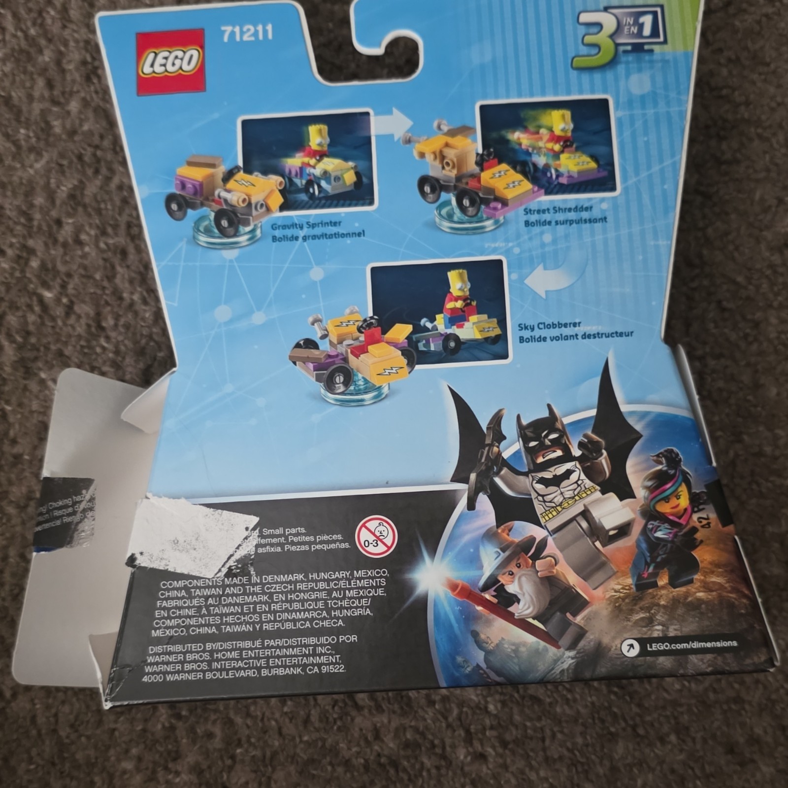 LEGO Dimensions The Simpsons Fun Pack 3-in-1 Bart + Gravity Sprinter 71211 2015