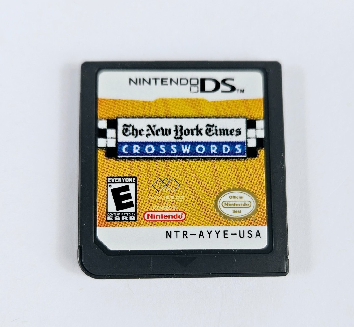 The New York Times Crosswords Nintendo DS Game Only – Tested and Working