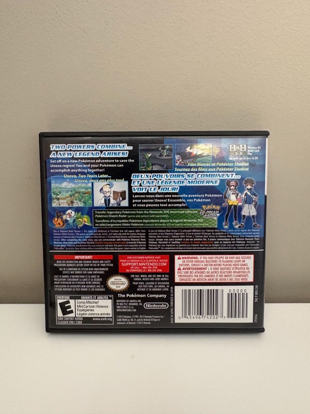 Pokemon Black Version 2 (Nintendo DS, 2012) Complete *Authentic*