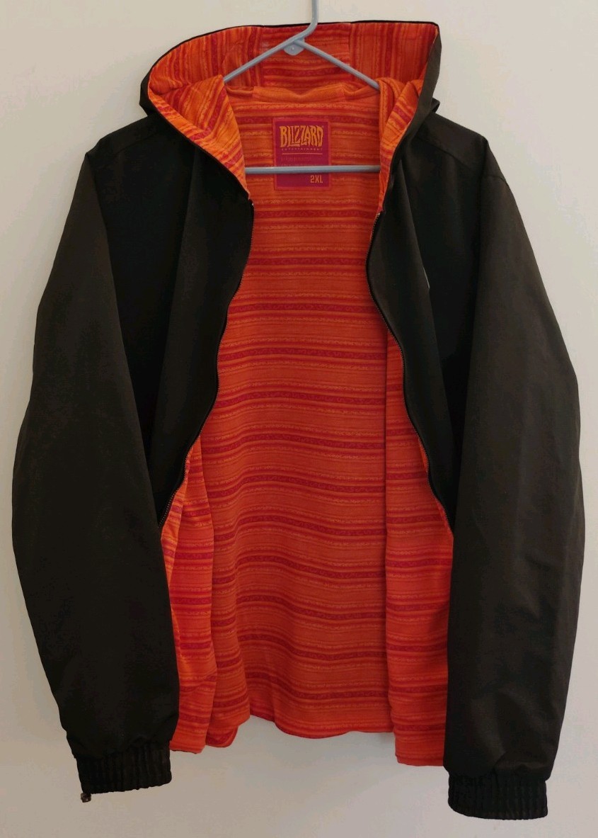 World of Warcraft Ragnaros The Firelord Full Zip Jacket Hoodie Blizzard Men’s 2X