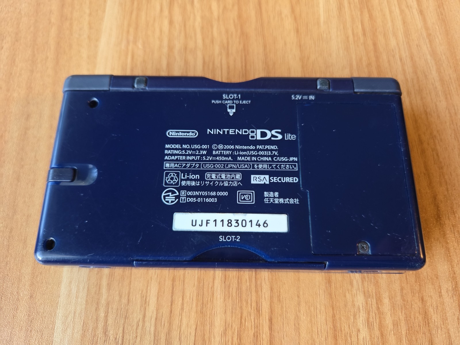 Nintendo DS Lite Enamel Navy Tested US SELLER