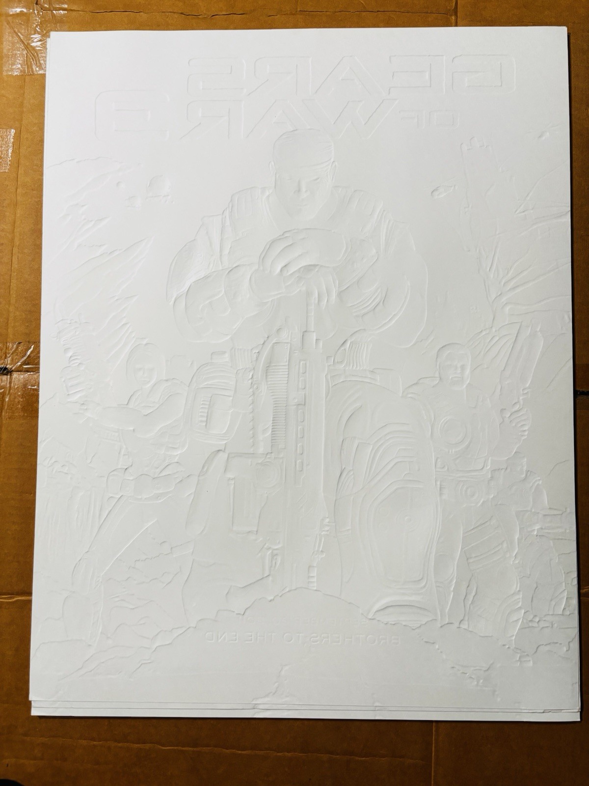 Gears of War 3 Launch Embossed Promo 22×28 Poster Xbox New Condition