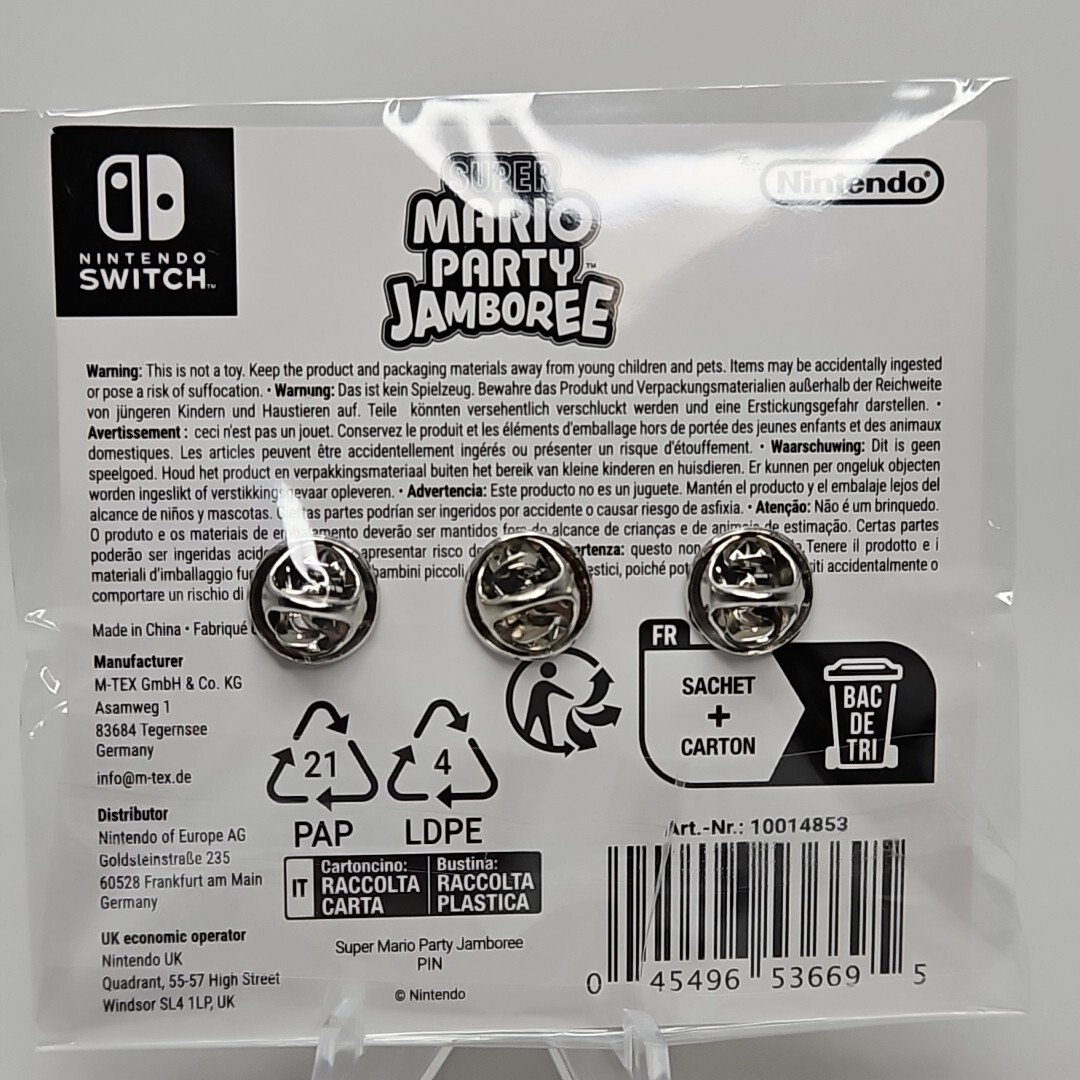 Mario Party Jamboree Promotional Pin Star Badges Sealed 3 pins Rare Nintendo