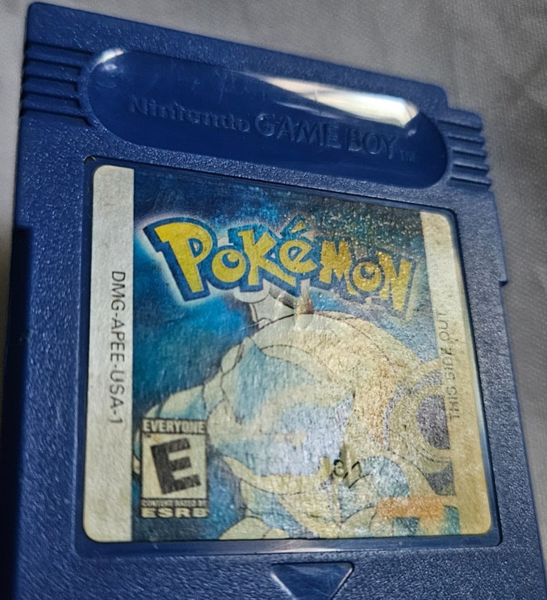 Pokemon Blue Cartridge Only Authentic Nintendo Game Boy New Battery USA-1 Saves