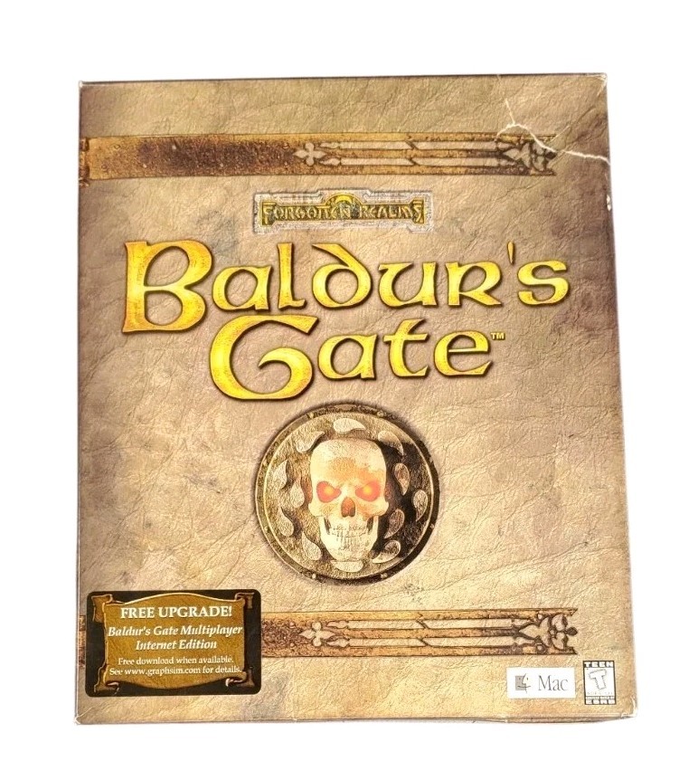 Baldur’s Gate: Forgotten Realms for Mac, Big Box, Vintage 1998, rare see photos