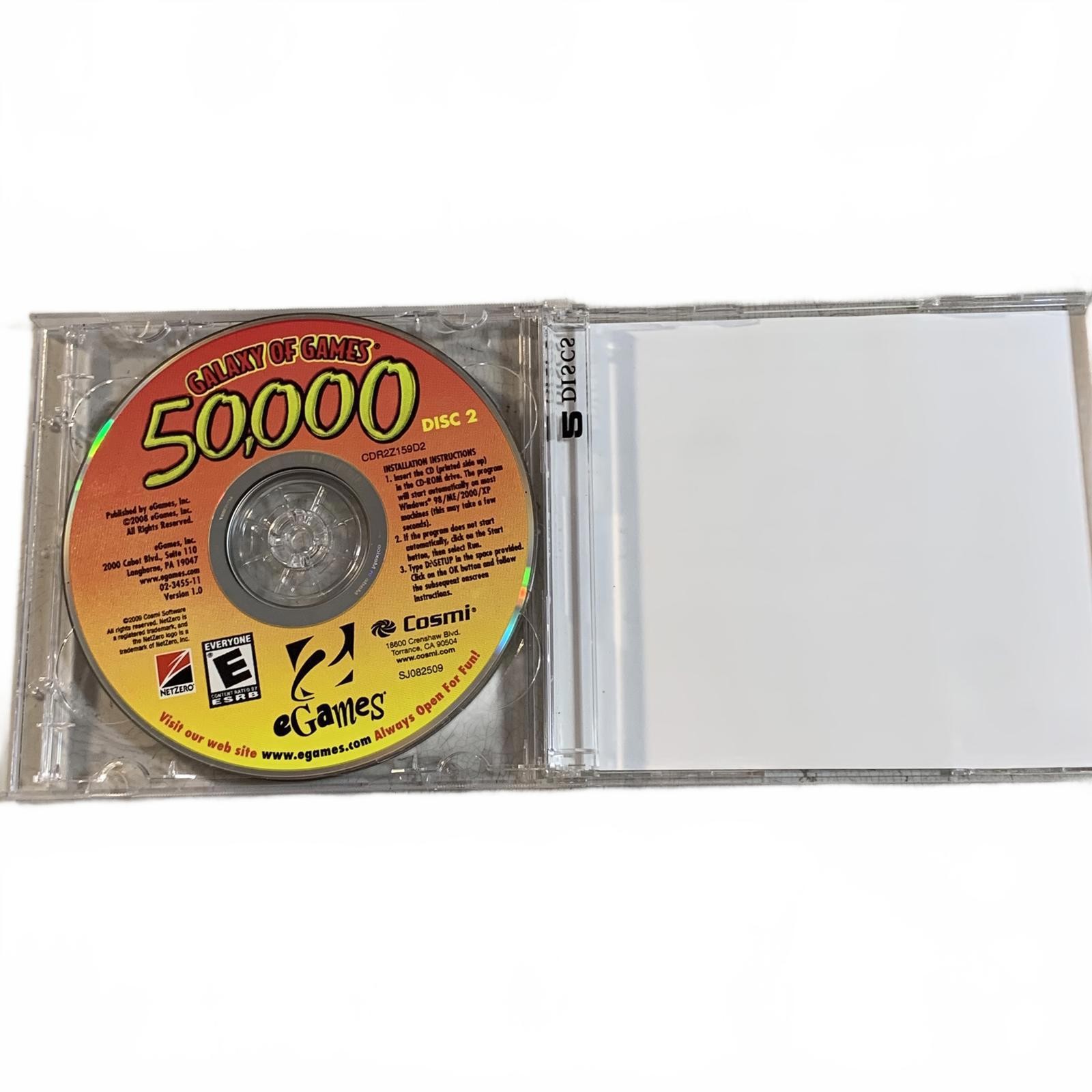 Galaxy of Games 50,000 Variations PC CD-ROM 2-Disc Set Boxed Jewel Case