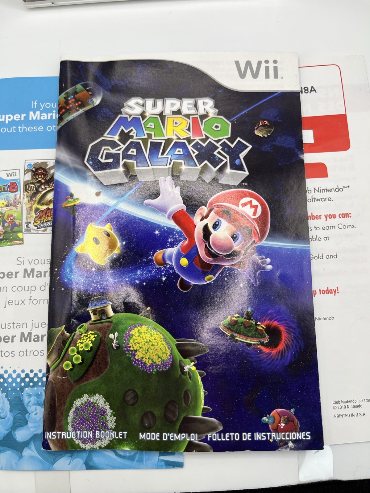 Super Mario Galaxy (Nintendo Wii, 2007) CIB Complete In Box w/ Manual