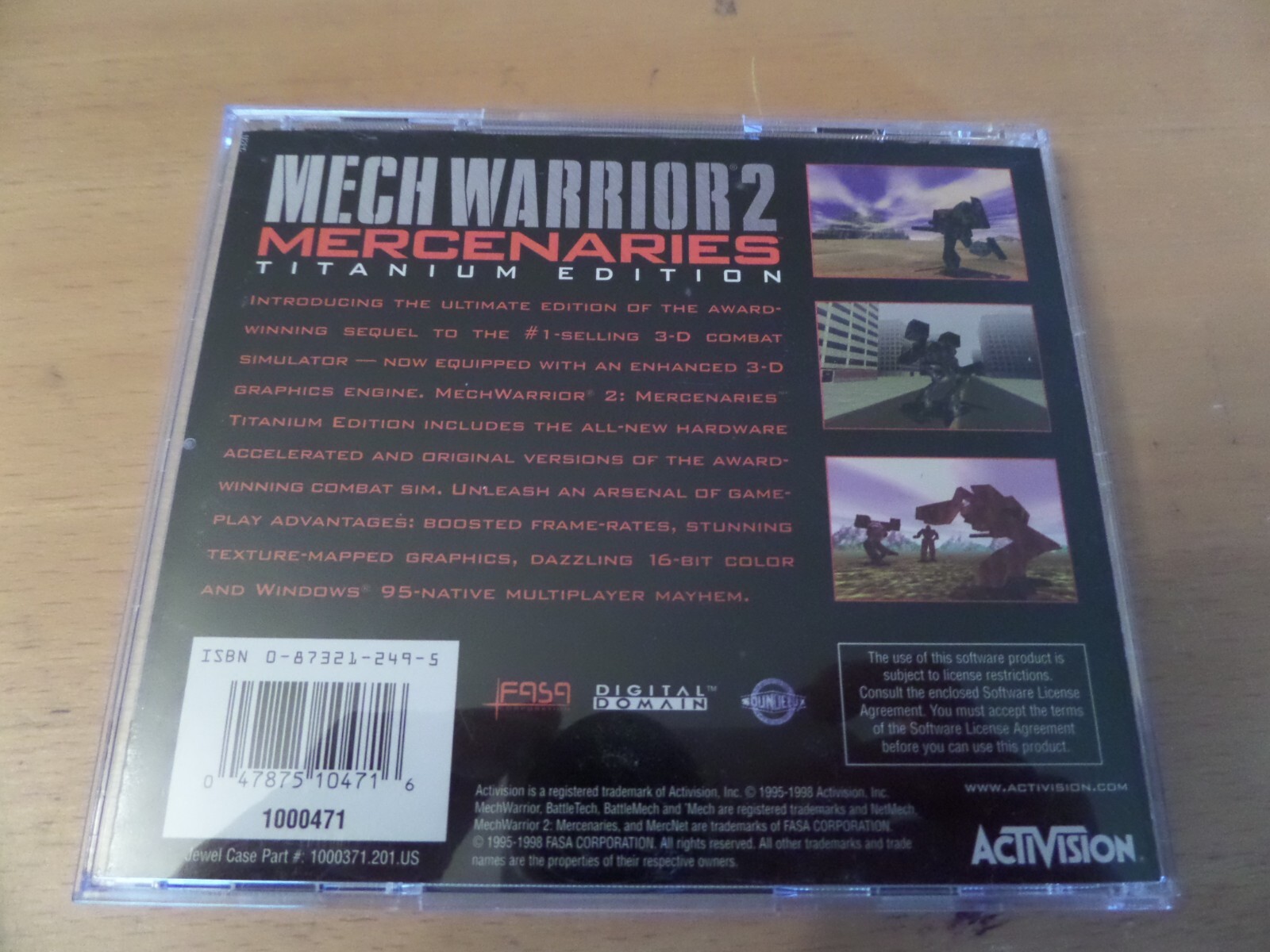 Mechwarrior 2: Mercenaries Titanium 3-D Accelerated Edition + Small Manual