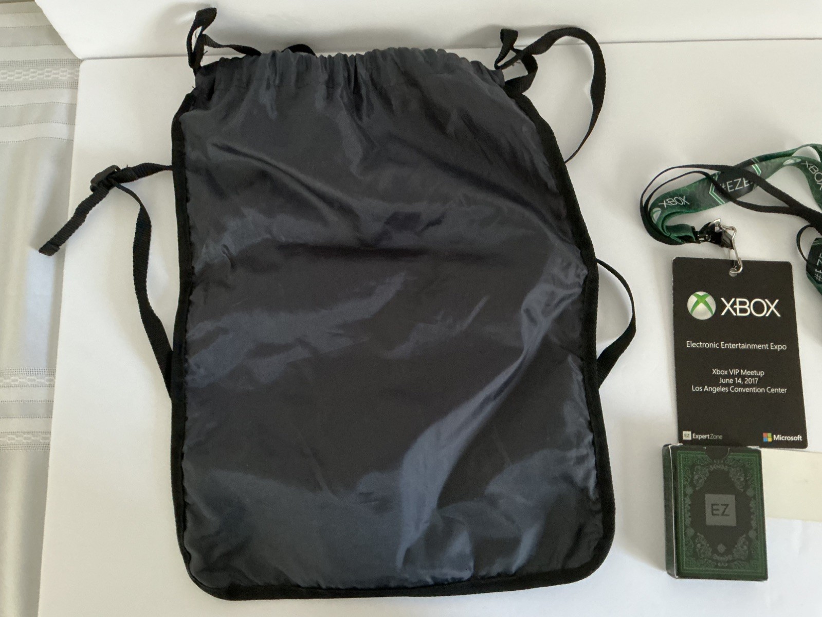 E3 2017 Xbox Swag Bag & Card, VIP Attendee Lanyard, Xbox EZ Playing Cards Set