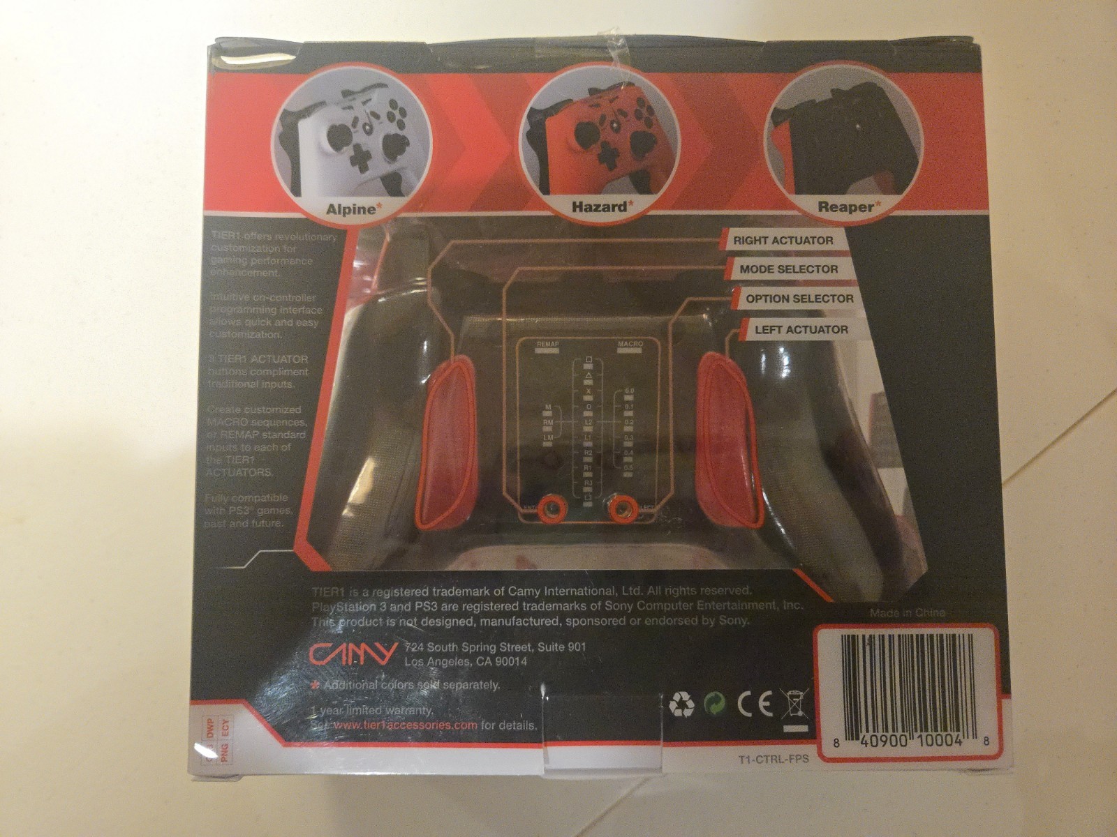 Tier1 T1-CTRL-FPS PlayStation 3 Wired Controller 10 Ft Programmable PS3 PC