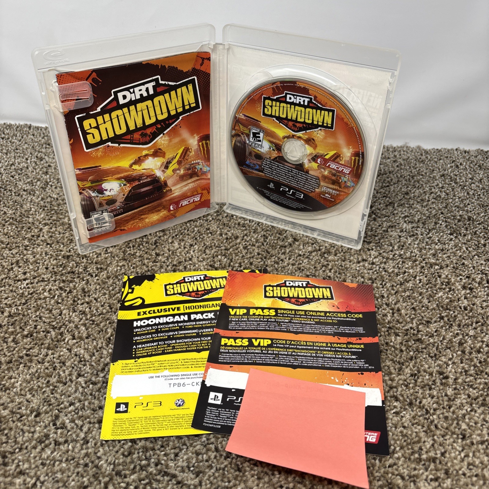 RARE Dirt Showdown Hoonigan Exclusive Edition Sony PlayStation 3, 2012, Complete