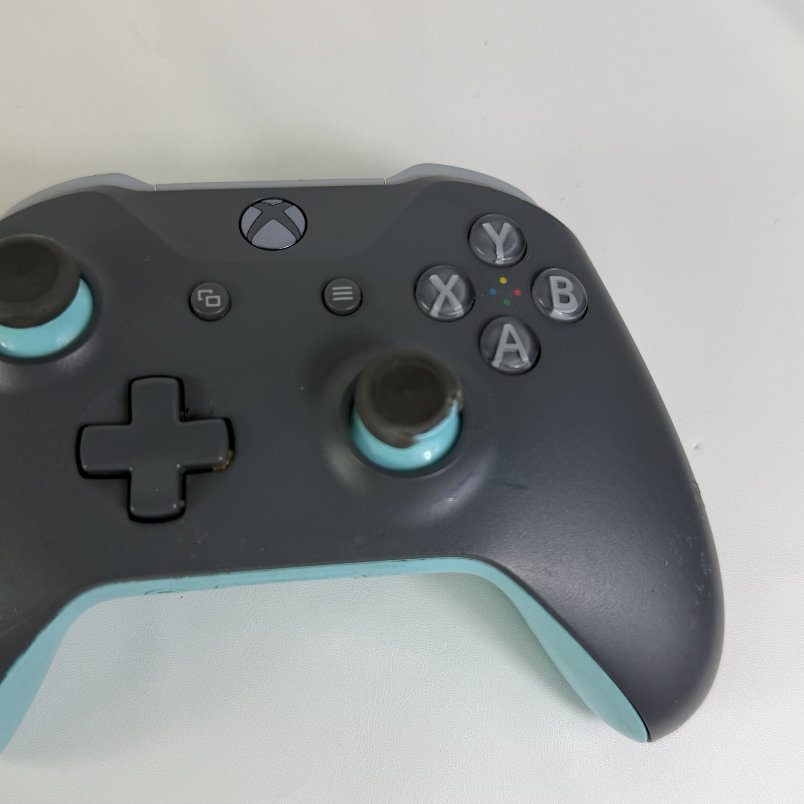 Microsoft Xbox One Wireless Controller Model 1708 Gray Light Blue