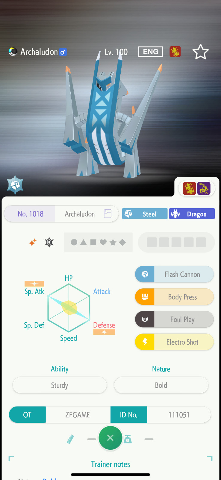 ✨6IV SHINY Archaludon + EVS🚀 POKEMON HOME✨Champions✨Online delivery⚡