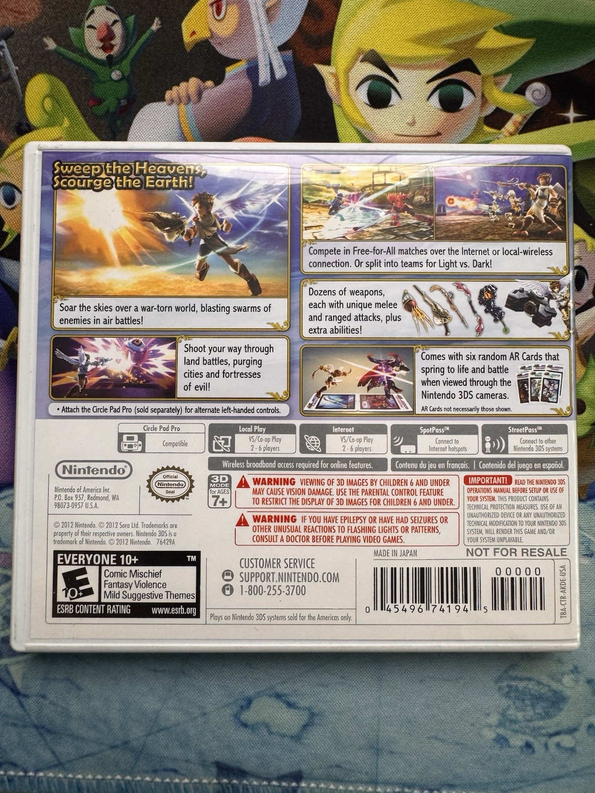 Kid Icarus Uprising (Nintendo 3DS) XL 2DS Game w/Case, Manual, Cards