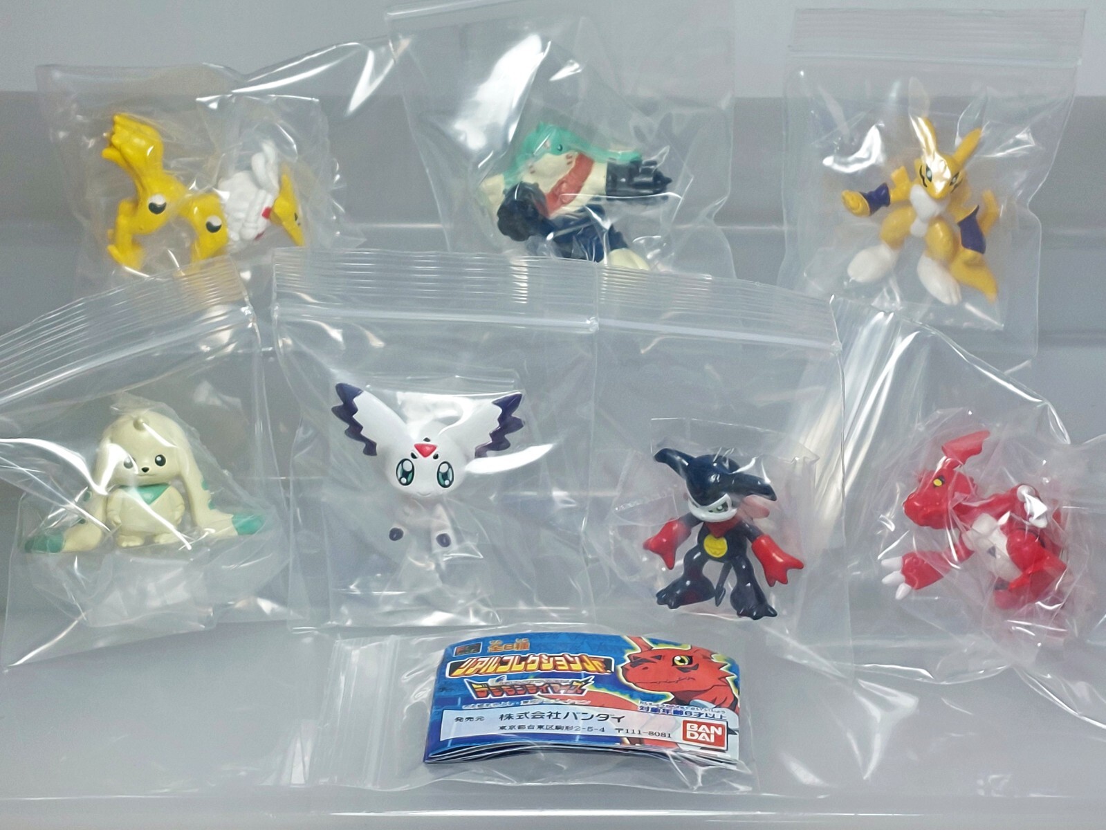 Digimon Tamers Real Collection Jr Renamon Impmon Figure Bandai 2001 0.9-1.5in