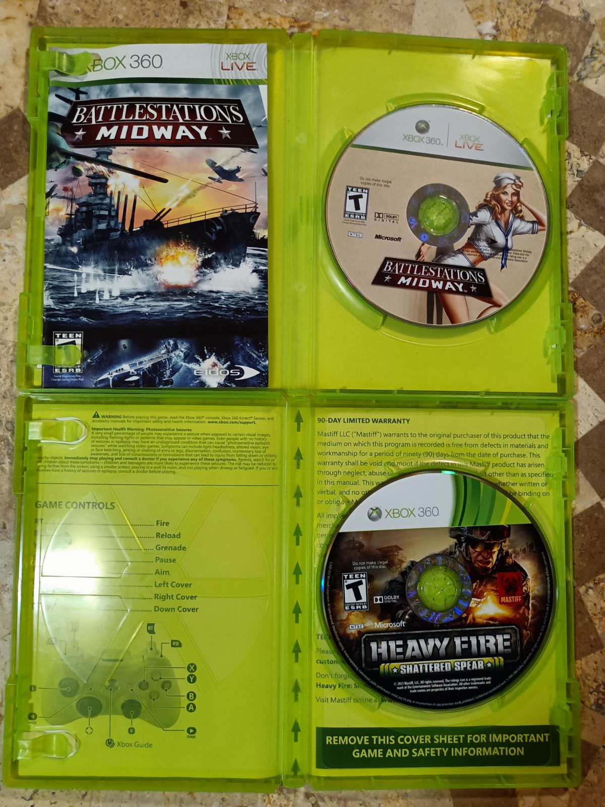 BATTLESTATIONS MIDWAY HEAVY FIRE SHATTERED SPEAR AIR CONFLICTS VIETNAM✨Xbox 360✨